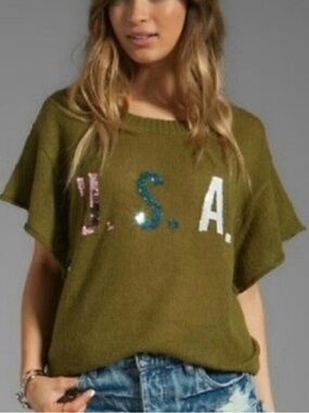 Wildfox Team USA Lake House Sweater Tee